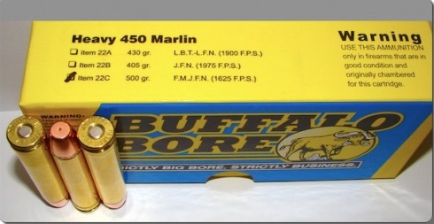 Buffalo Bore BUFFALO BORE 450 Marlin 500Gr Barnes Buster FMJ-FN 1625FPS 20rd
