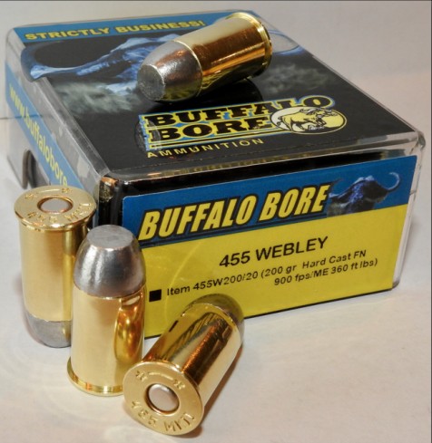 Buffalo Bore BUFFALO BORE 455 Webley 200Gr Hard Cast FN 900FPS 20rd