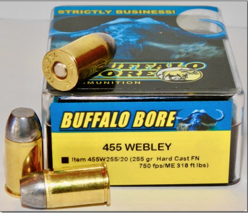 Buffalo Bore BUFFALO BORE 455 Webley 255Gr Hard Cast FN 750FPS 20rd