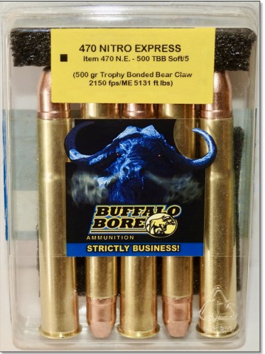Buffalo Bore BUFFALO BORE 470 NitroExp 500Gr TROPHY Bonded BearClaw Soft 5rd