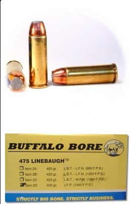 Buffalo Bore BUFFALO BORE 475 Linebaugh 400Gr JFN 1400FPS 20rd
