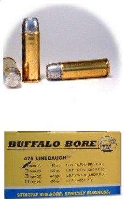 Buffalo Bore BUFFALO BORE 475 Linebgh 420Gr HardCast LBT-LFN GC 1350FPS 20rd
