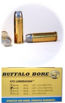 Buffalo Bore BUFFALO BORE 475 Linebgh 420Gr HardCast LBT-LFN GC 1350FPS 50rd