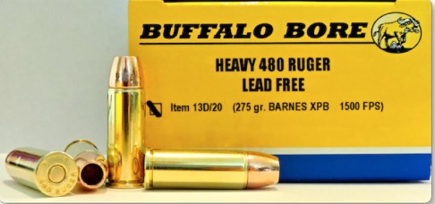 Buffalo Bore BUFFALO BORE 480 RUGER 275Gr Barnes XPB 1500FPS 20rd