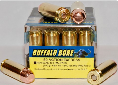 Buffalo Bore BUFFALO BORE 50 AE 300Gr FMJ-FN (1500FPS/ME 1499 ft lbs) 20rd