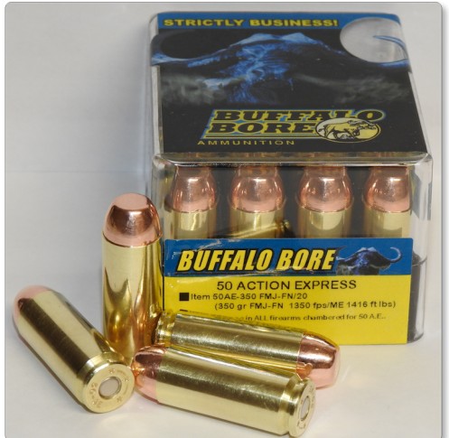 Buffalo Bore BUFFALO BORE 50 AE 350Gr FMJ-FN (1350FPS/ME 1416 ft lbs) 20rd