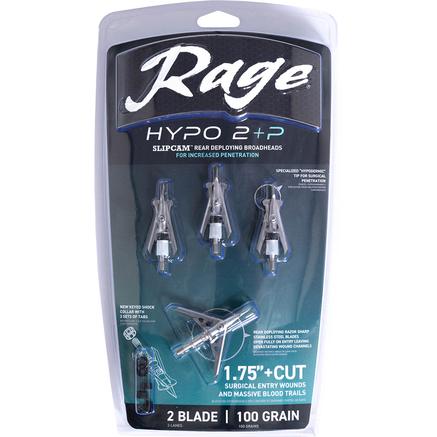 Rage RAGE Hypo 2 +P 100gr 1.75" 4pk