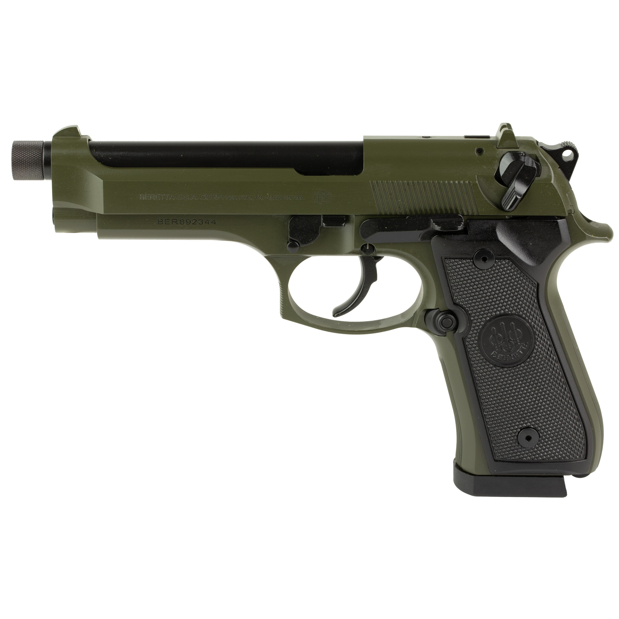 BERETTA 92FS 9mm 4.9" 18rd - OD Green