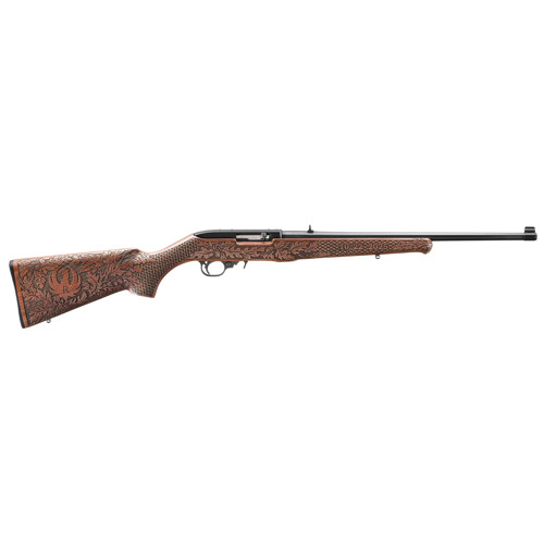 RUGER 1022 22 LR 185 10rd  Wood w  Oak Leaf  Basket Weave Engraving