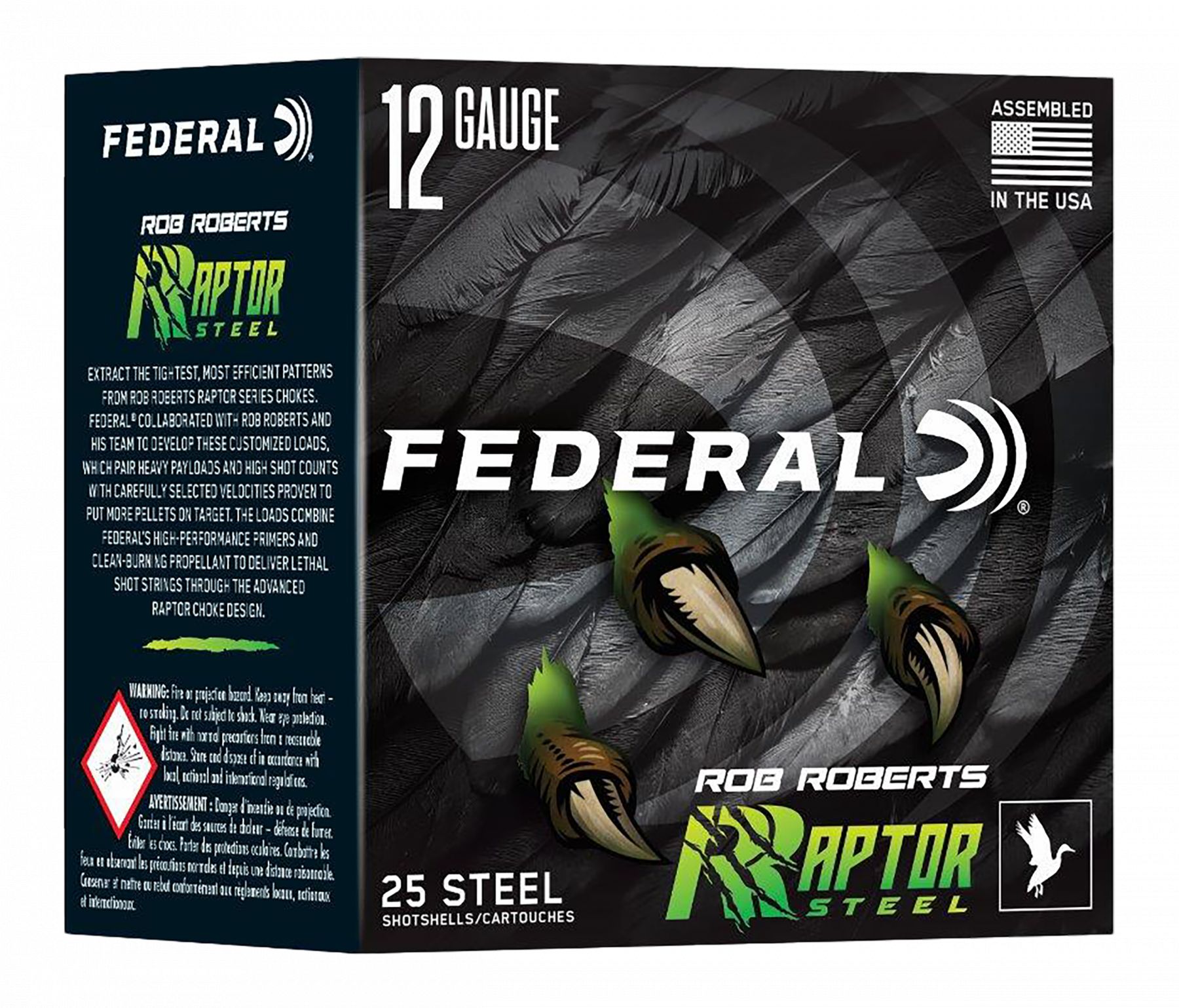 Federal FEDERAL AMMO 12Ga 3" 1 3/8oz 1400 FPS #2 Raptor Steel 25rd