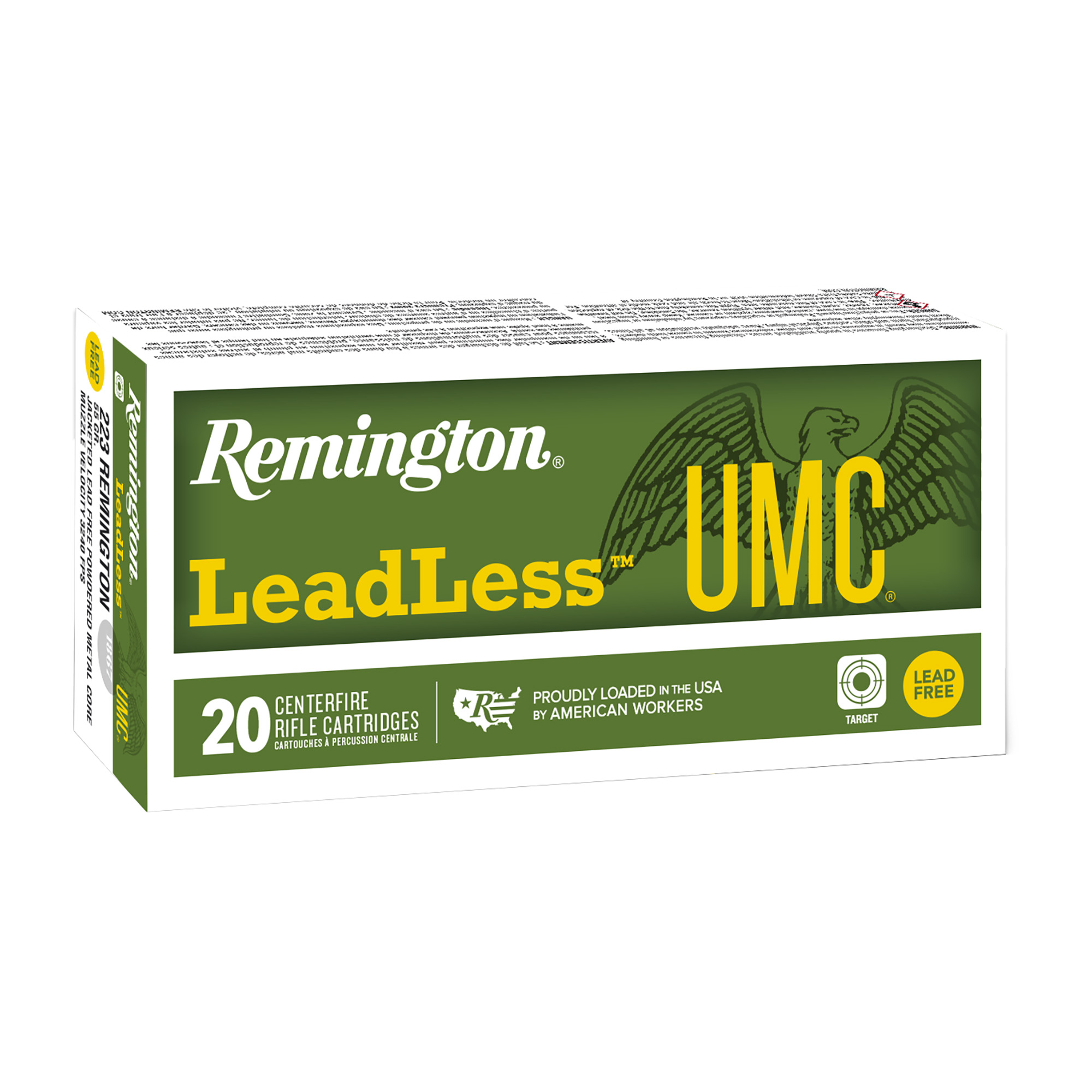 Remington REMINGTON 223 Rem 55Gr UMC Leadless 20rd