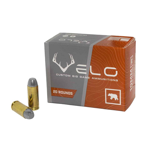 Velo 10mm 200gr Hardcast Flat Point Ammo | 20rd Box | KYGUNCO