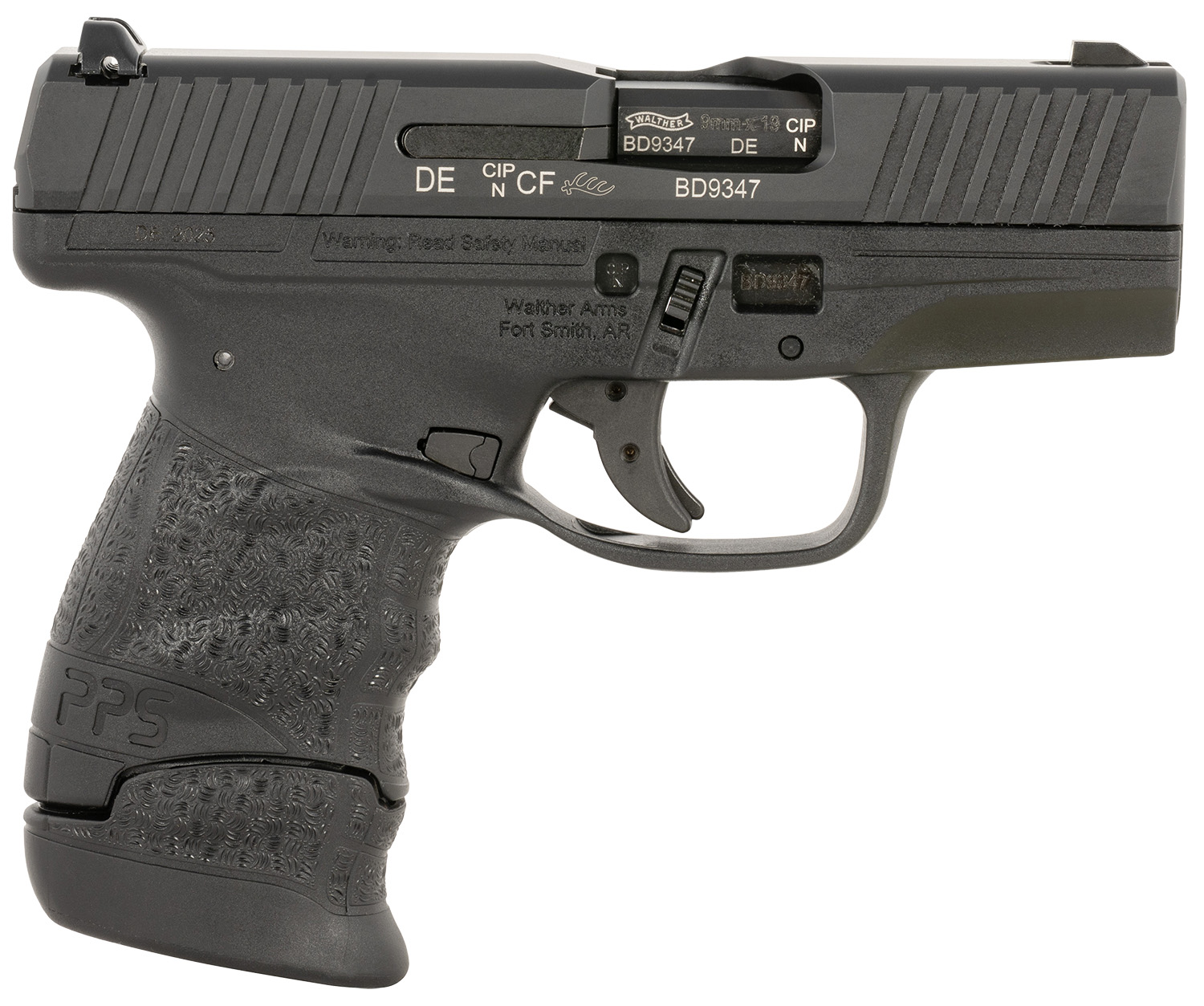 WALTHER ARMS PPS M2 Eco 9mm 3.18" 8rd - Black w/ 3-Dot White Sights