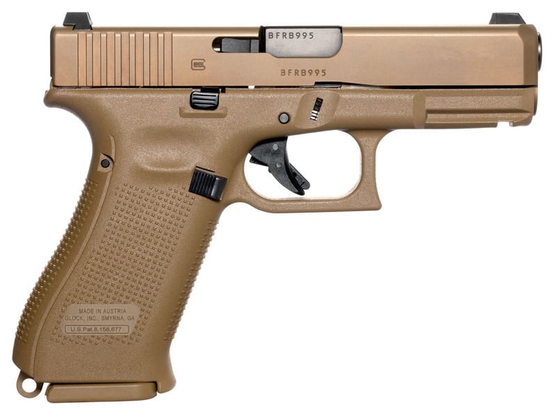 Glock Glock 19X V G19X UV1950701X Pistol 9mm 4.02" 10+1 Semi-Auto Coyote nPVD Slide Glock Night Sights