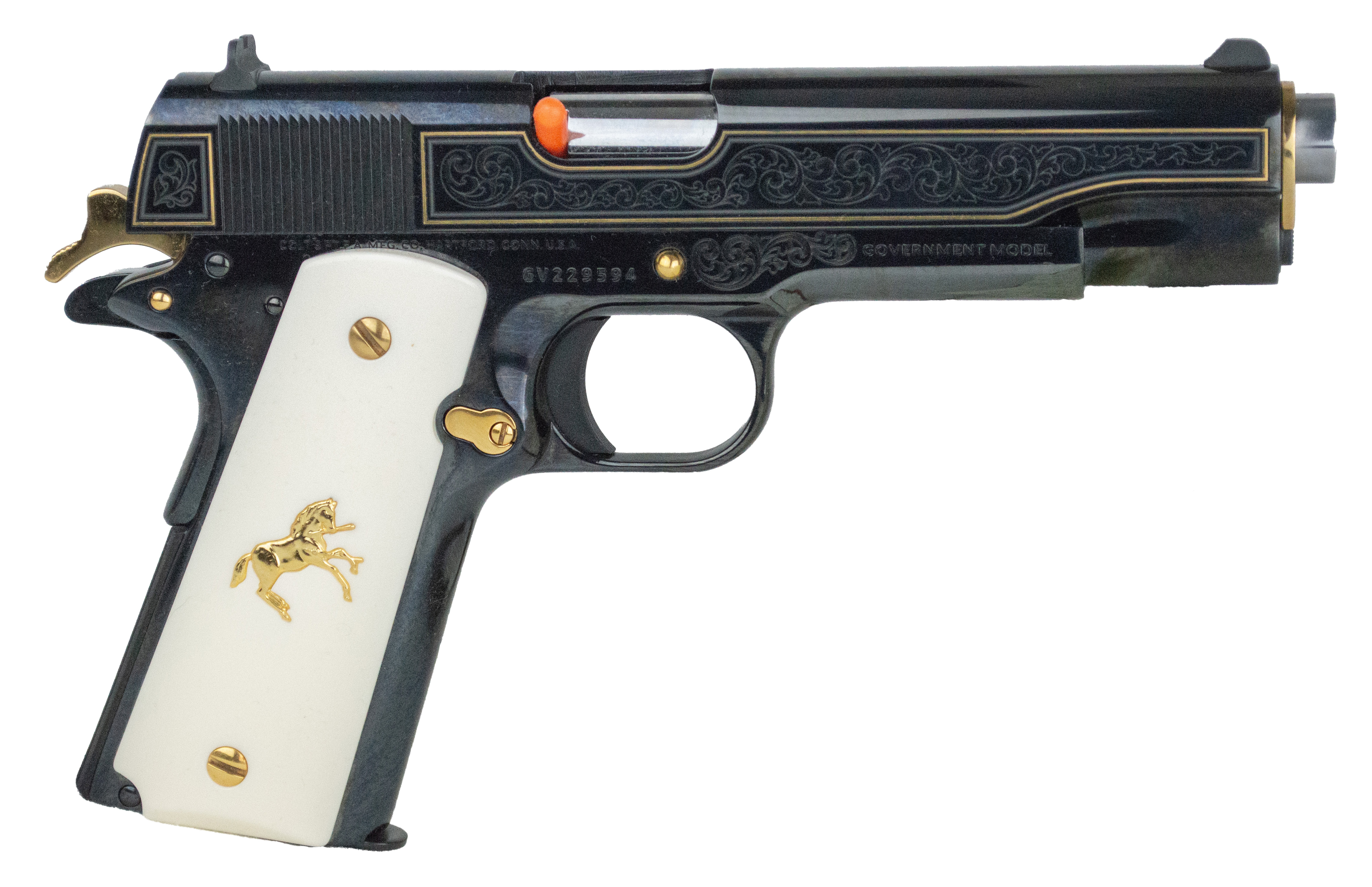 COLT 1911 45 ACP 5" 7rd - Black & Gold