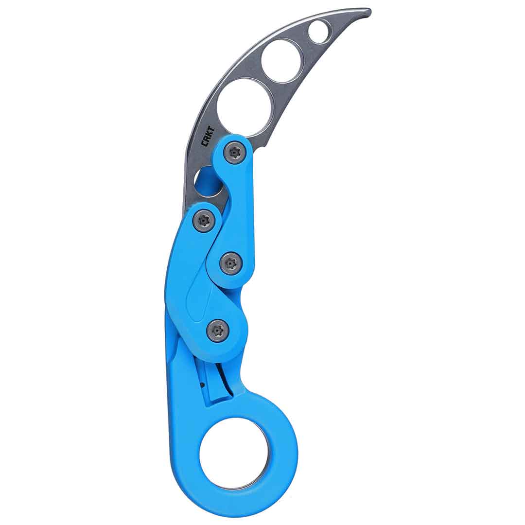 CRKT Provoke Trainer 2.48″ Folding Karambit Plain Stonewashed SS Blade Blue Polypropylene Handle Includes Pocket Clip