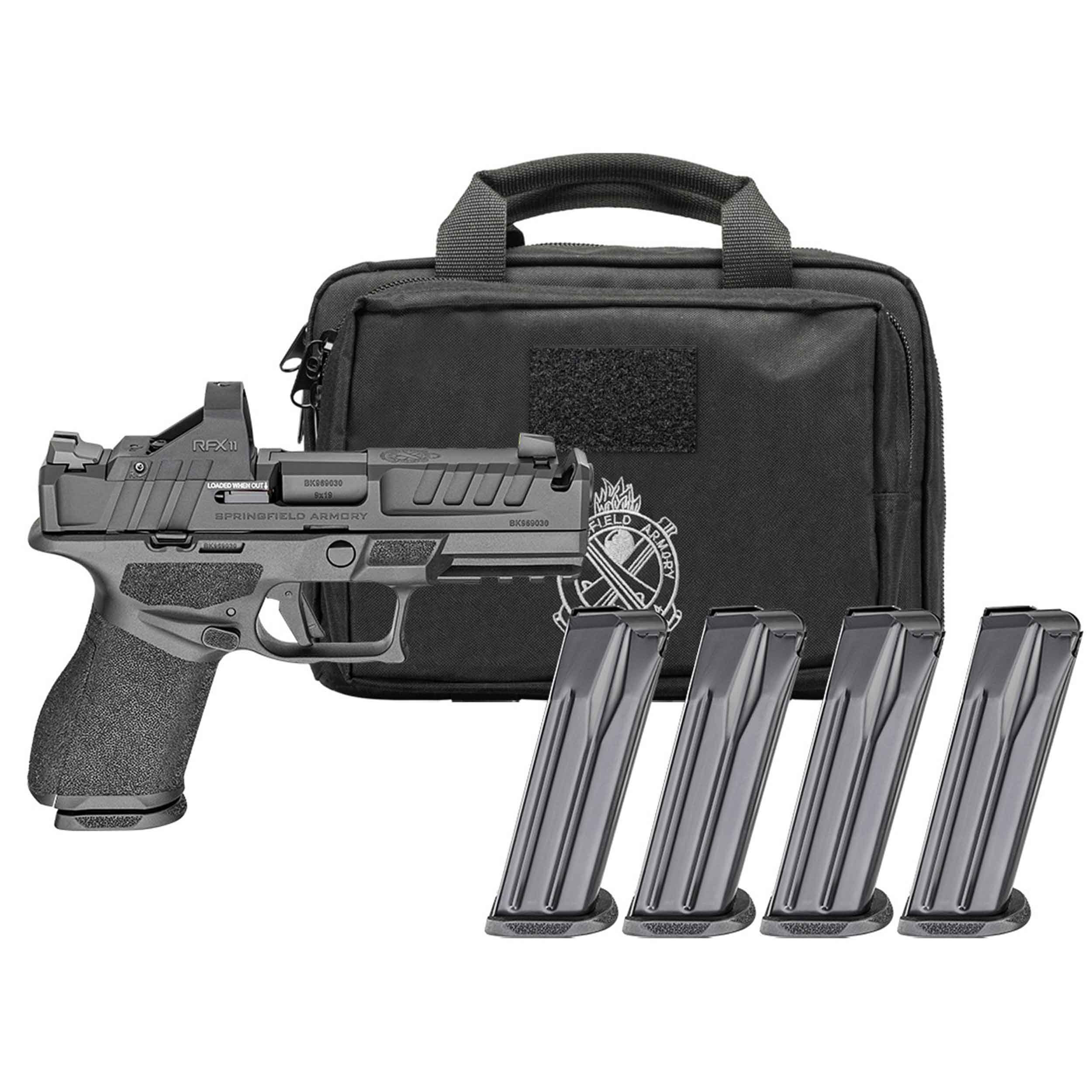 SPRINGFIELD ARMORY Firstline Echelon 4.0C Compact 9mm 4" 15rd & 18rd Gear Pac - Black