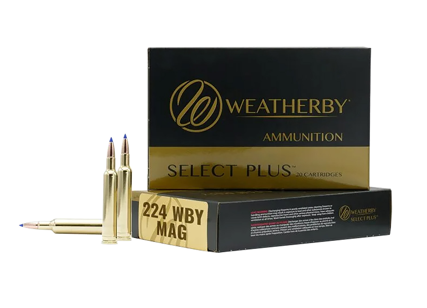 Weatherby Weatherby H22450Vmax 224Wthbymag 50GR Hornady V Max 20 Per Box 10 Case