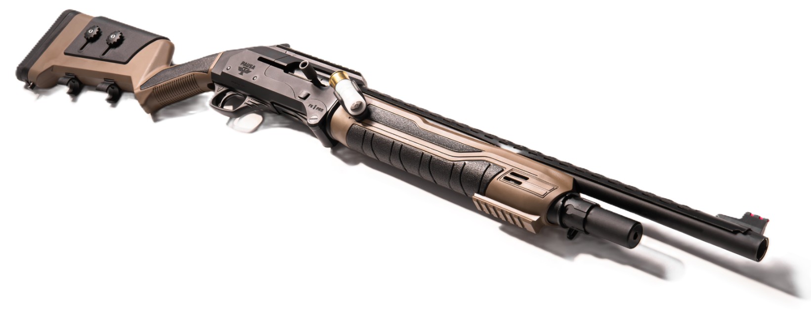 PANZER ARMS Pro Folding Semi-Auto 12Ga 20" 4rd/7rd  - FDE & Black