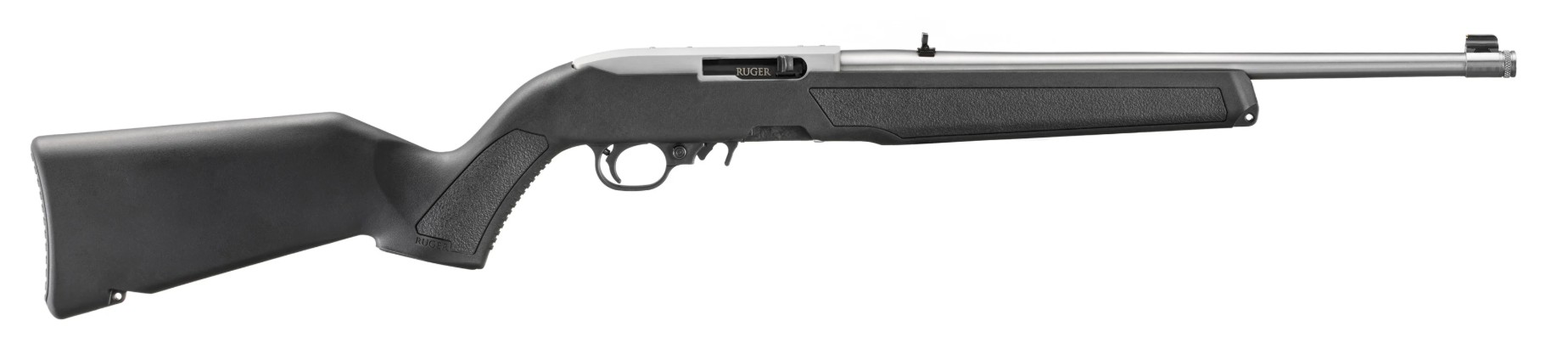 RUGER 10/22 22 LR 16.4" 10rd w/ Threaded Barrel - Black & Stainless Steel