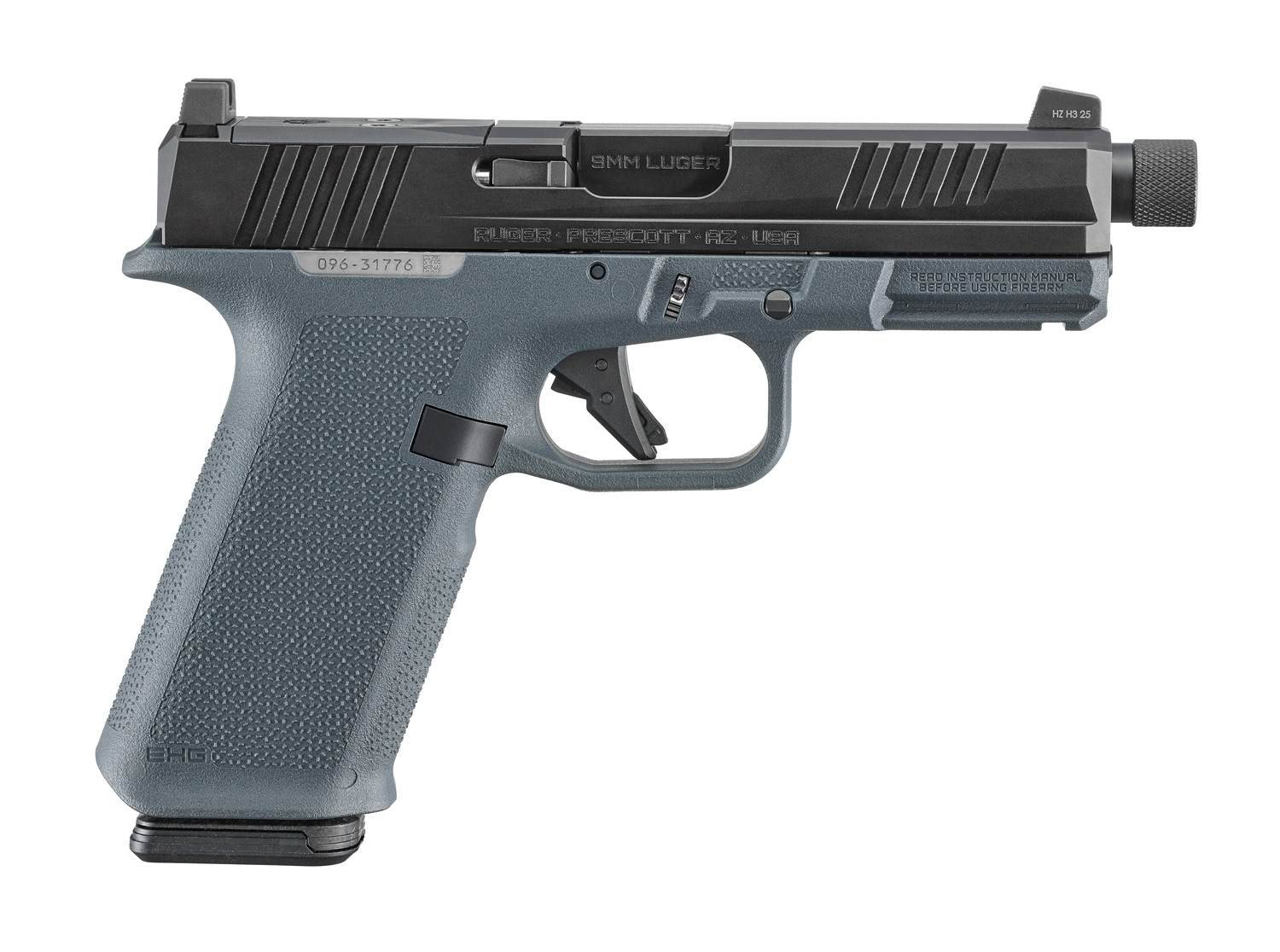 RUGER RXM 9mm 4.5" 17rd w/ Threaded Barrel - Black & Stealth Gray
