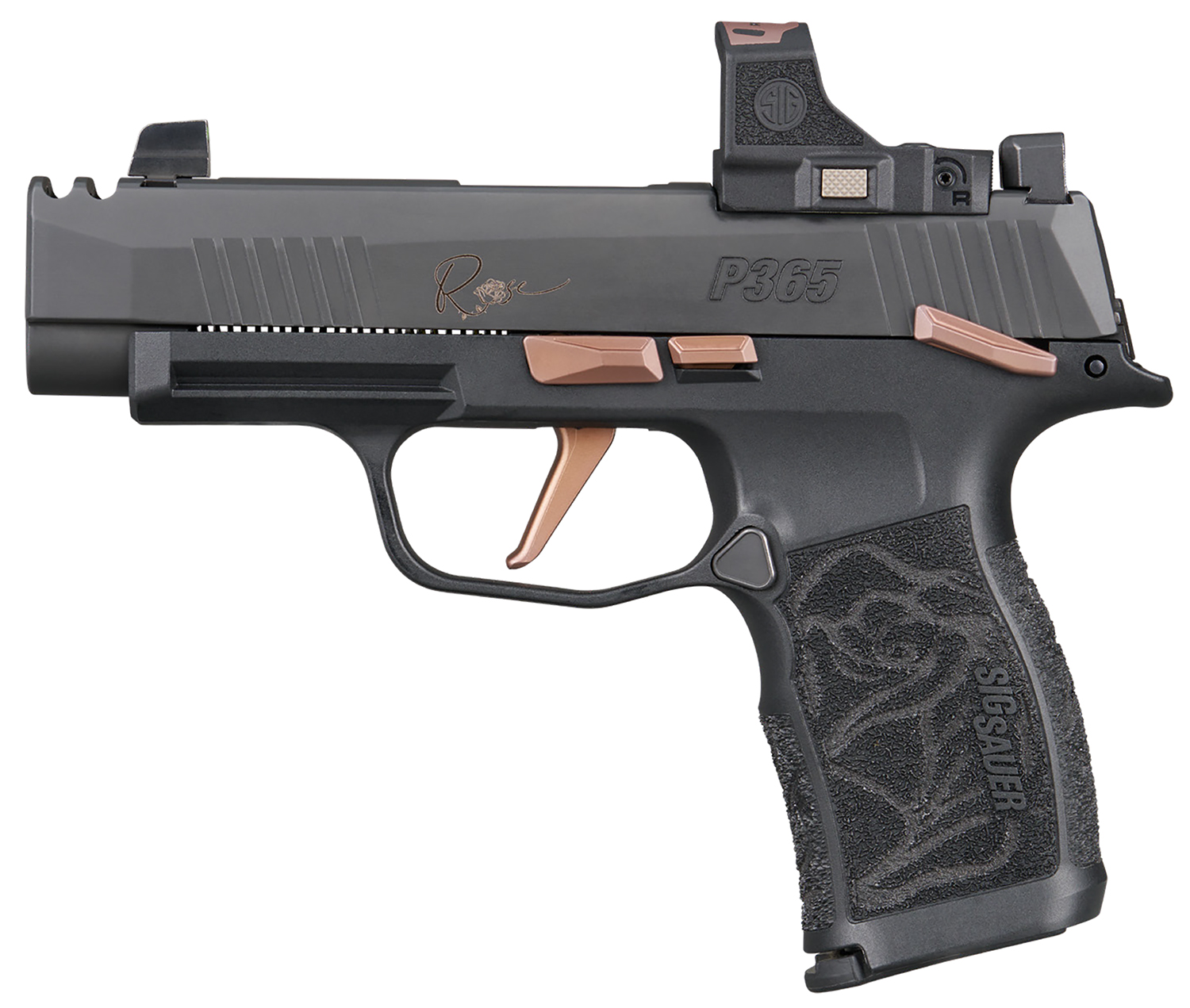 SIG SAUER P365 9mm 3.1" Rose Blk X-Ray 3 Supp Sights 12rd - Blk