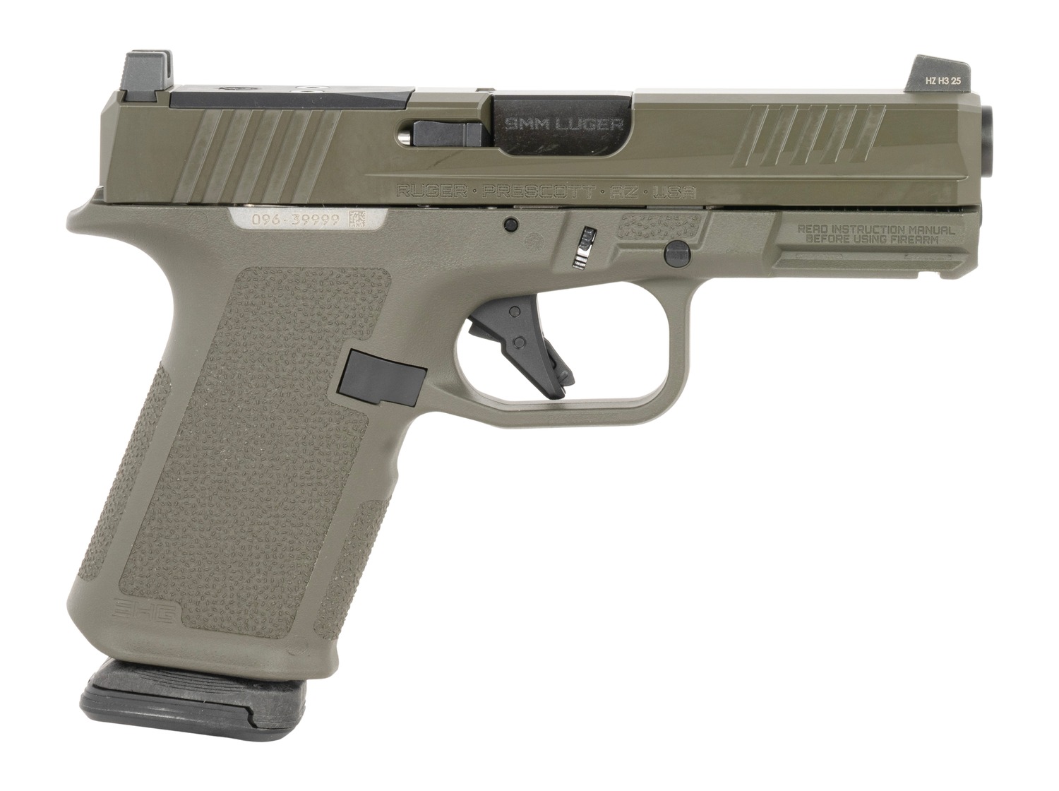RUGER RXM Compact 9mm 4" 15rd - Black/OD Green
