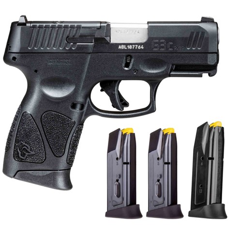 TAURUS G3C TORO 9mm 326 10rd x3  12rd x1  Black