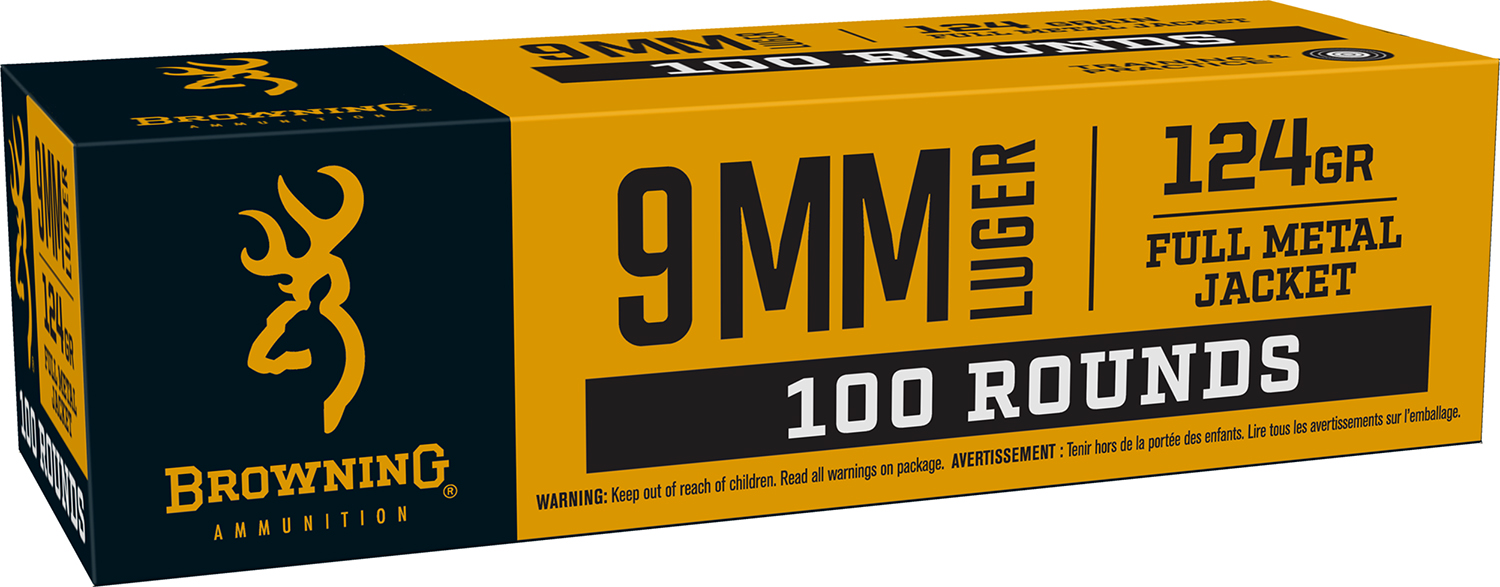 Browning BROWNING AMMO 9mm Luger 124 FMJ Value Pack 100rd