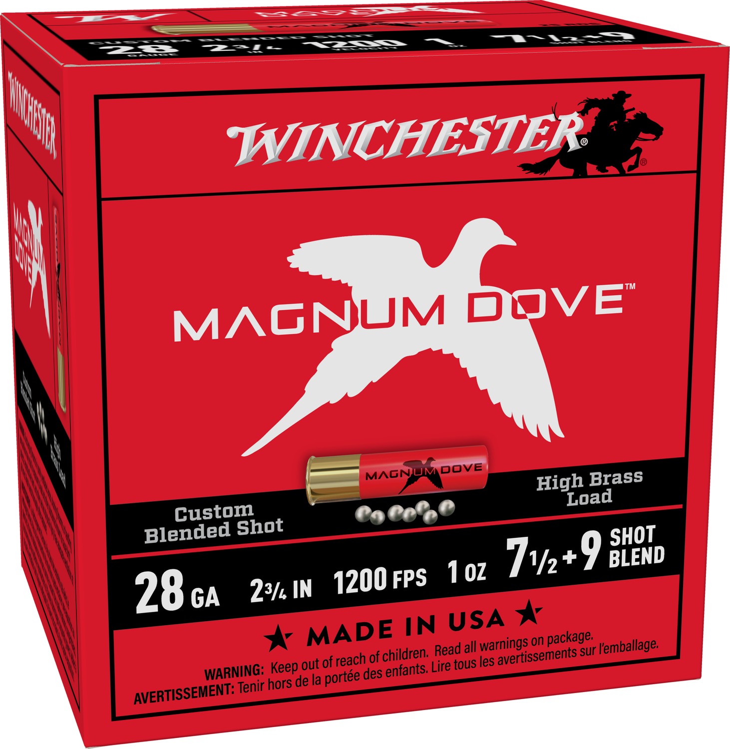 Winchester WINCHESTER AMMO 28Ga 2-3/4" 7.5&9 Magnum Dove 1oz 25rd