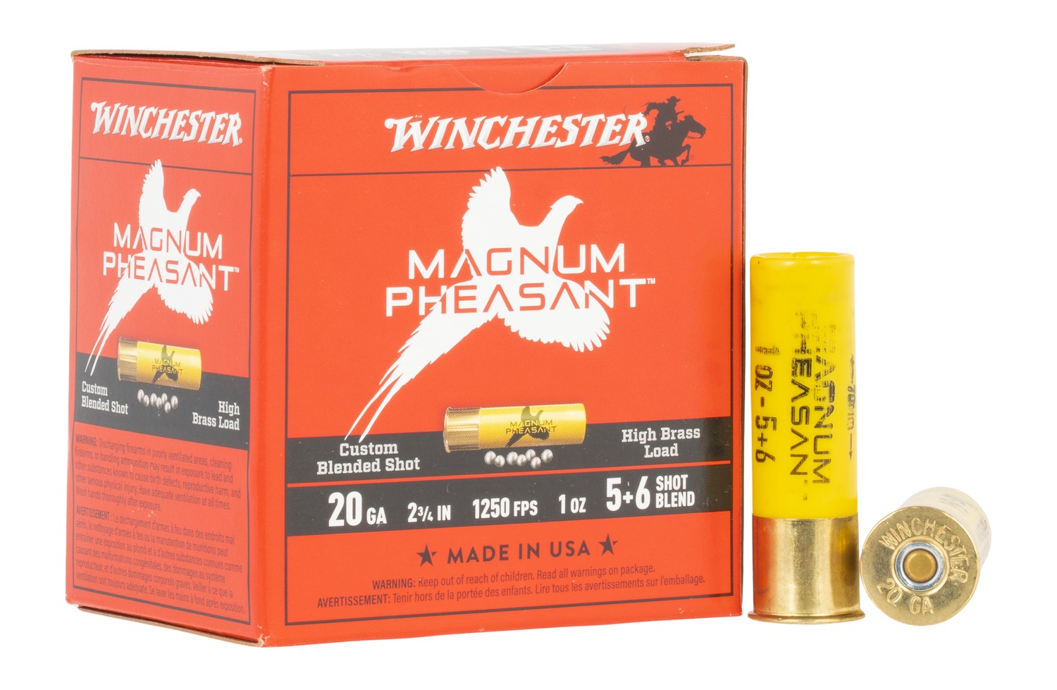 Winchester WINCHESTER AMMO 20Ga 2-3/4" 5 & 6 Magnum Pheasant 1oz 25rd