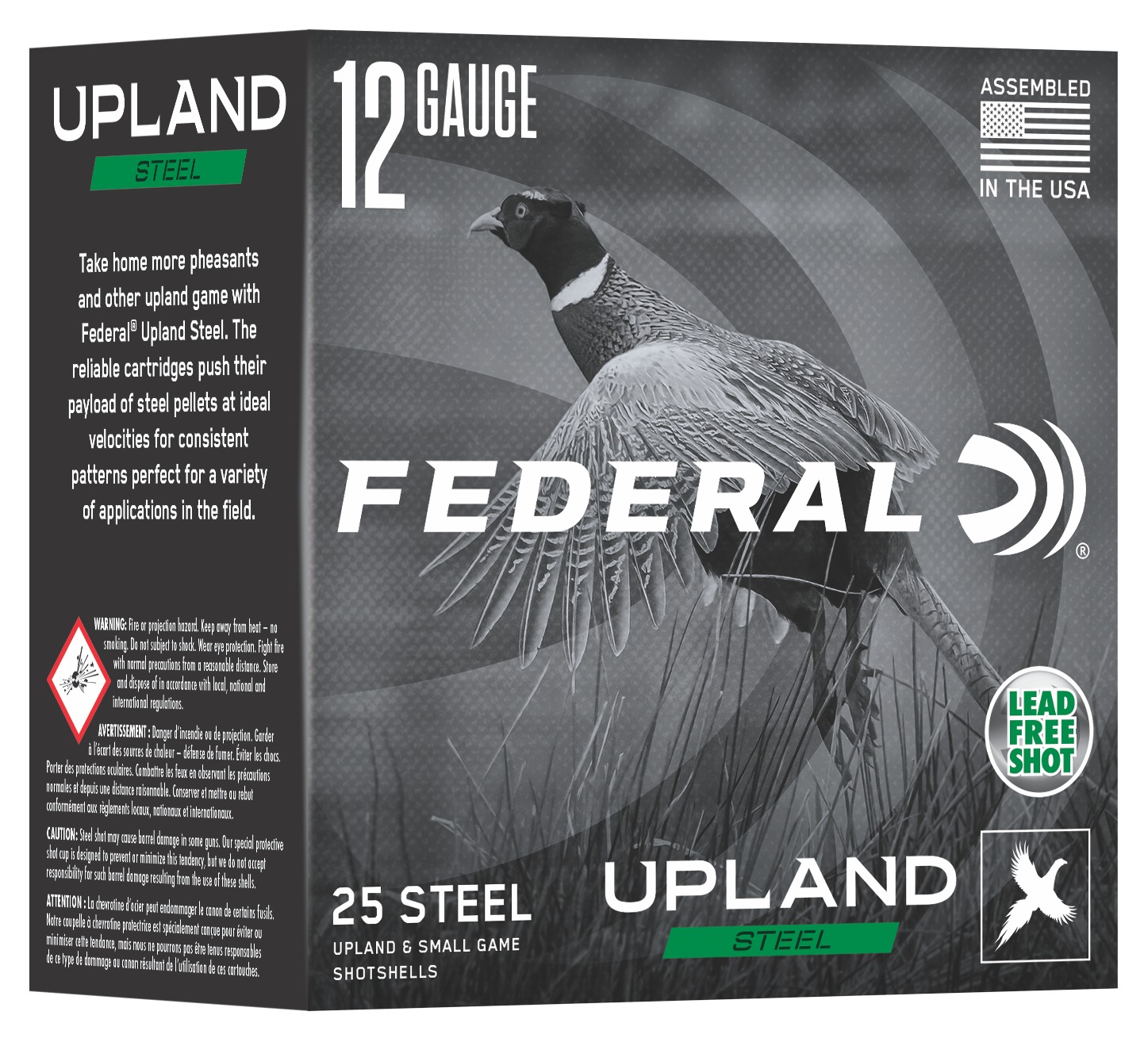 Federal FEDERAL AMMO 12Ga 2-3/4" 1-1/8 oz 4 Upland Steel 25rd