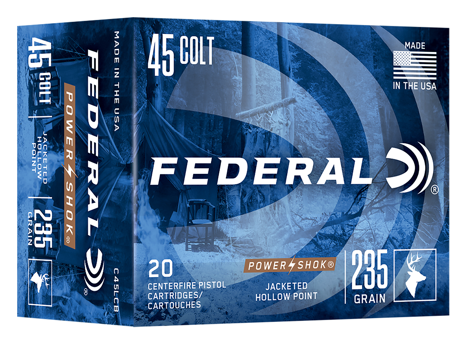 Federal FEDERAL AMMO 45 Colt 235Gr Power-Shok Jhp 20rd
