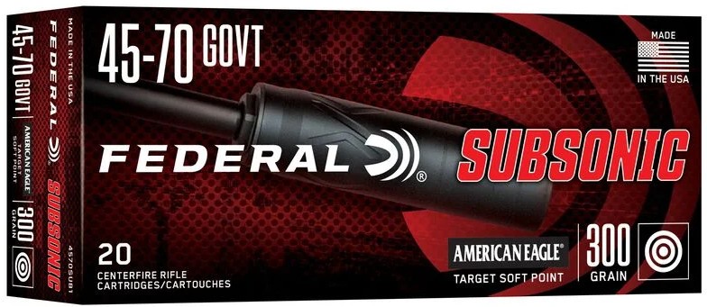 Federal FED 4570SUB1 4570 300GR TSP SUBSONIC 20/10