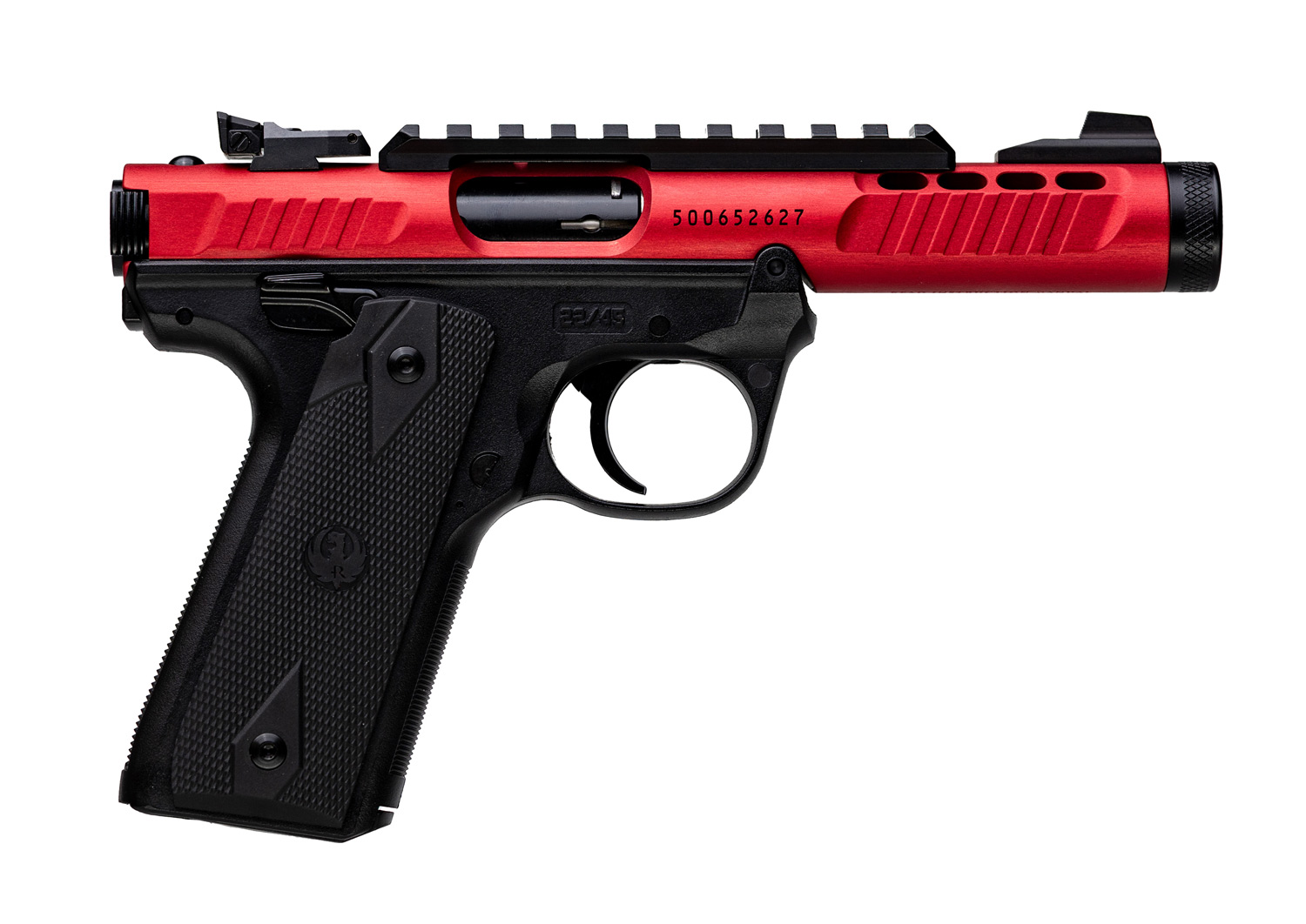 RUGER MKIV 22/45 22lr 4.40" 10rd - Red & Black