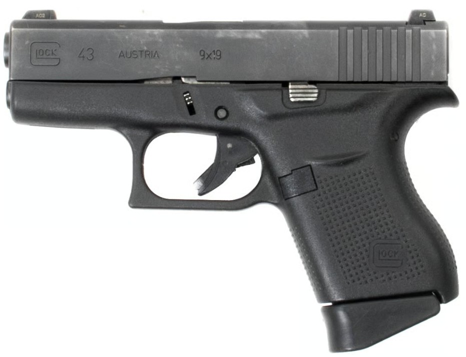 Glock GLOCK Police Trade In G43 9mm 3.43" 6rd W/ Night Sights - Black