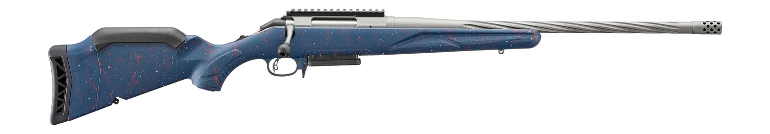 RUGER American Gen II 308 Win 20" 3rd 250th Anniversary - Blue Splatter & Stainless