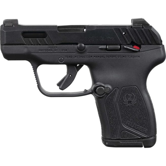 RUGER LCP MAX 380 AUTO 2.8" 10RD w/ Slide Cutout & Manual Safety - Black