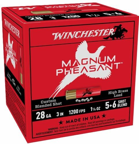 Winchester WINCHESTER AMMO 28Ga 1-1/8" 5 & 6 Magnum Pheasant 1 1/8oz 25rd