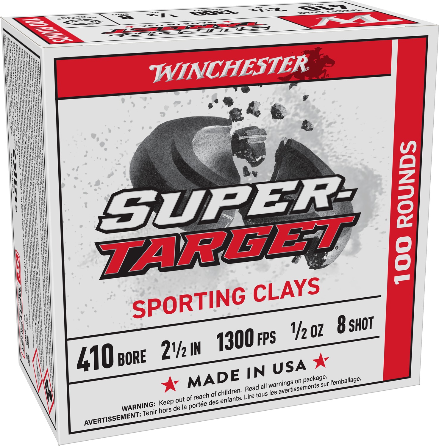 Winchester WINCHESTER AMMO 410Ga 2-1/2" #8 Super-Target 1/2oz 25rd 1300 FPS
