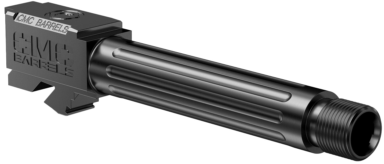 CMC Triggers CMC TRIGGERS Glock 19 Fluted Barrel - Threaded DLC Black HxBN