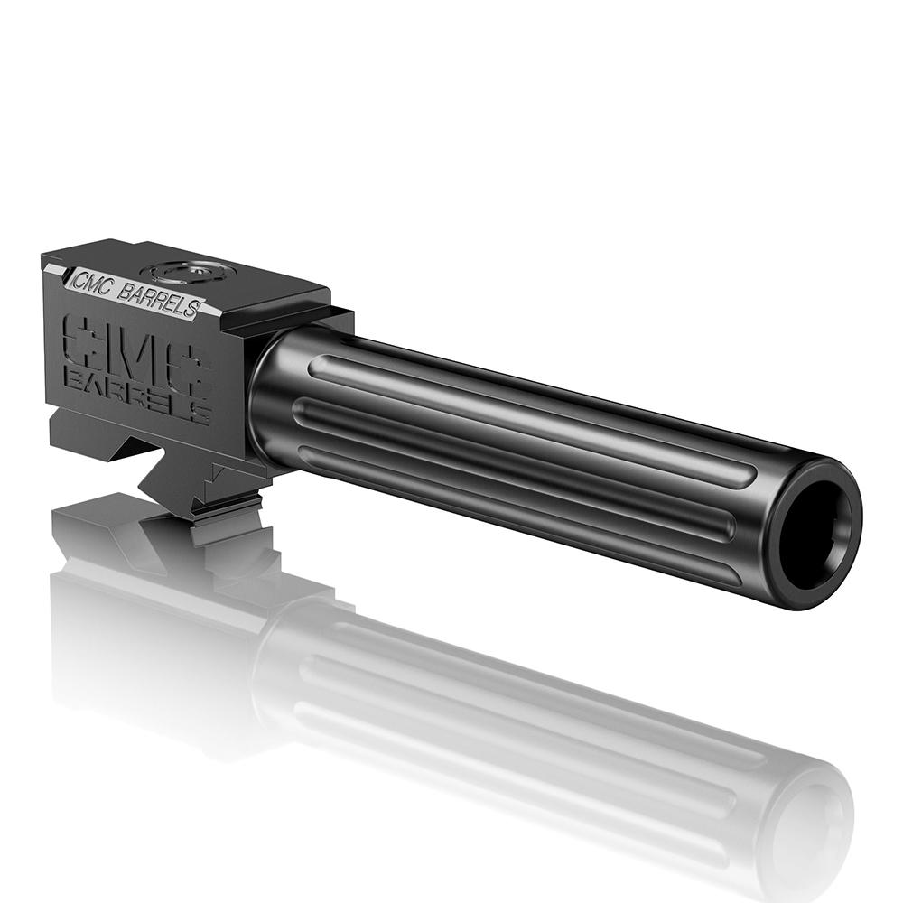 CMC Triggers CMC TRIGGERS Glock 19 Fluted Barrel - Non Threaded DLC Black HxBN