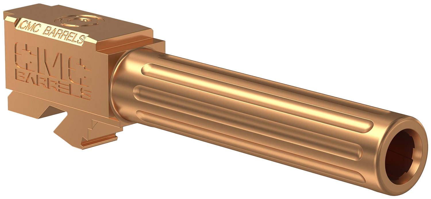 CMC Triggers CMC TRIGGERS Glock 19 Fluted Barrel Non Thread DLC Bronze HxBN