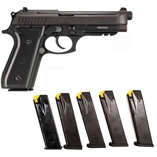 TAURUS PT92 9mm 5 Black 1718rd 6 Mags  Black