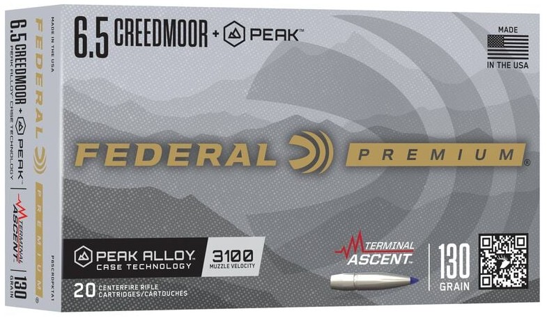 Federal FEDERAL AMMO 6.5 Creedmoor +Peak 130Gr 20rd Terminal Ascent