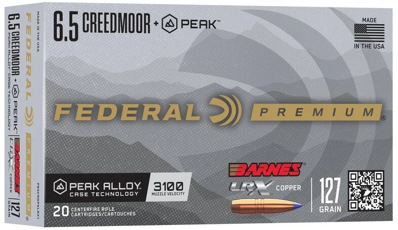 Federal FEDERAL AMMO 6.5 Creedmoor +Peak 127Gr 20rd Barnes LRX