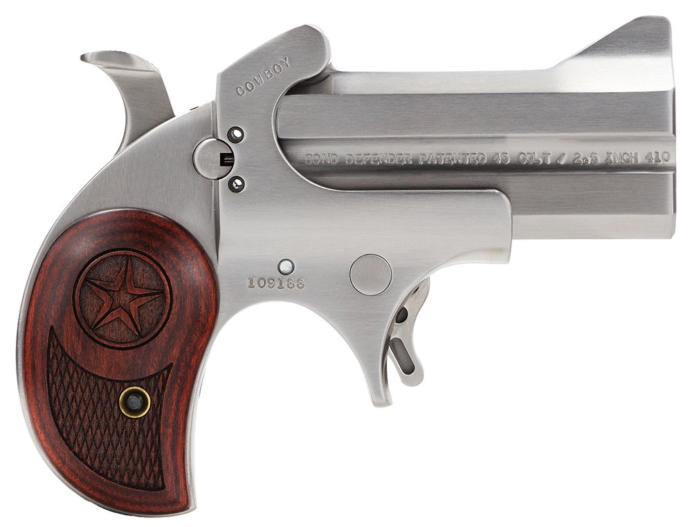 BOND ARMS Cowboy Defender 45 LC / 410 Gauge 3" 2rd - Stainless / Rosewood