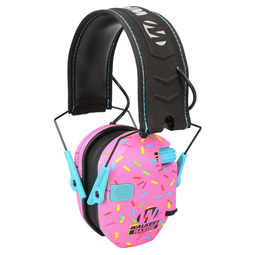 WALKER'S Razor Slim Electronic Muff 23dB Pink Sprinkles