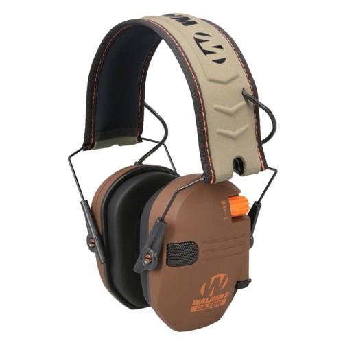 WALKER'S Razor Slim Electronic Muff 23dB Brown & Orange