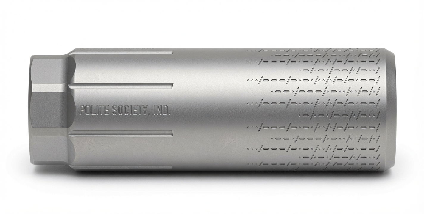 Polite Society Industries POLITE SOCIETY Fortitude 5.56 TI Titanium Silencer